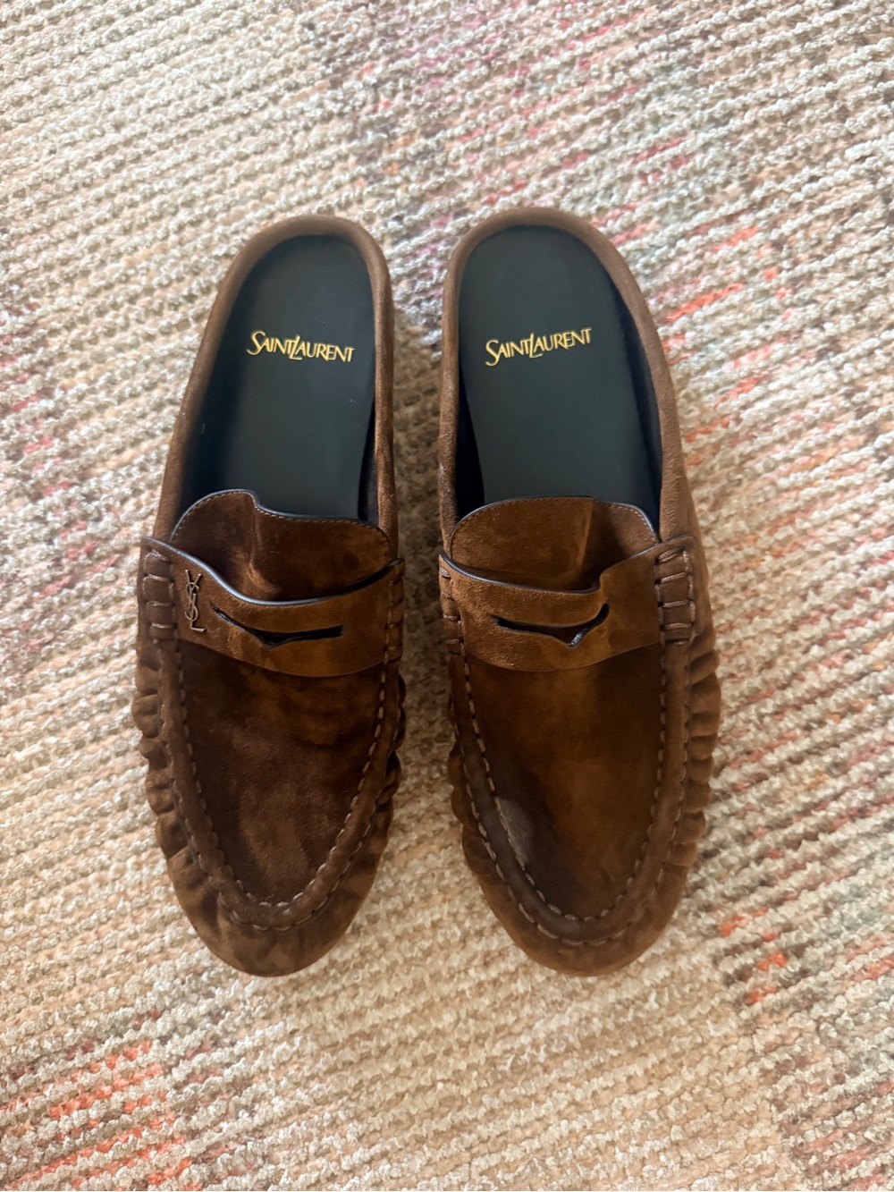 Saint Laurent Le Loafer 05 MOC Velvet Dark Havana sz 40 - Picture 8 of 11